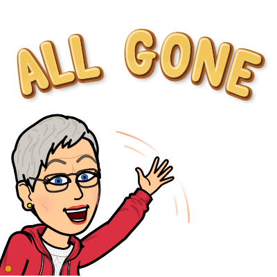 And it’s all gone…